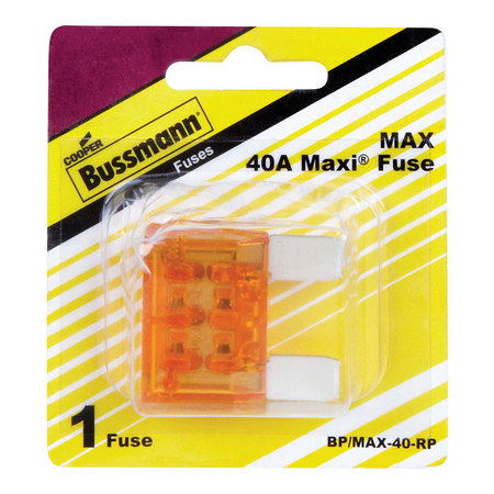 EATON BUSSMANN Automotive Fuse, MAX Series, 40A, 32V DC, Non-Indicating BP/MAX-40-RP